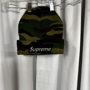 Supreme Green and Brown Camo Beanie
